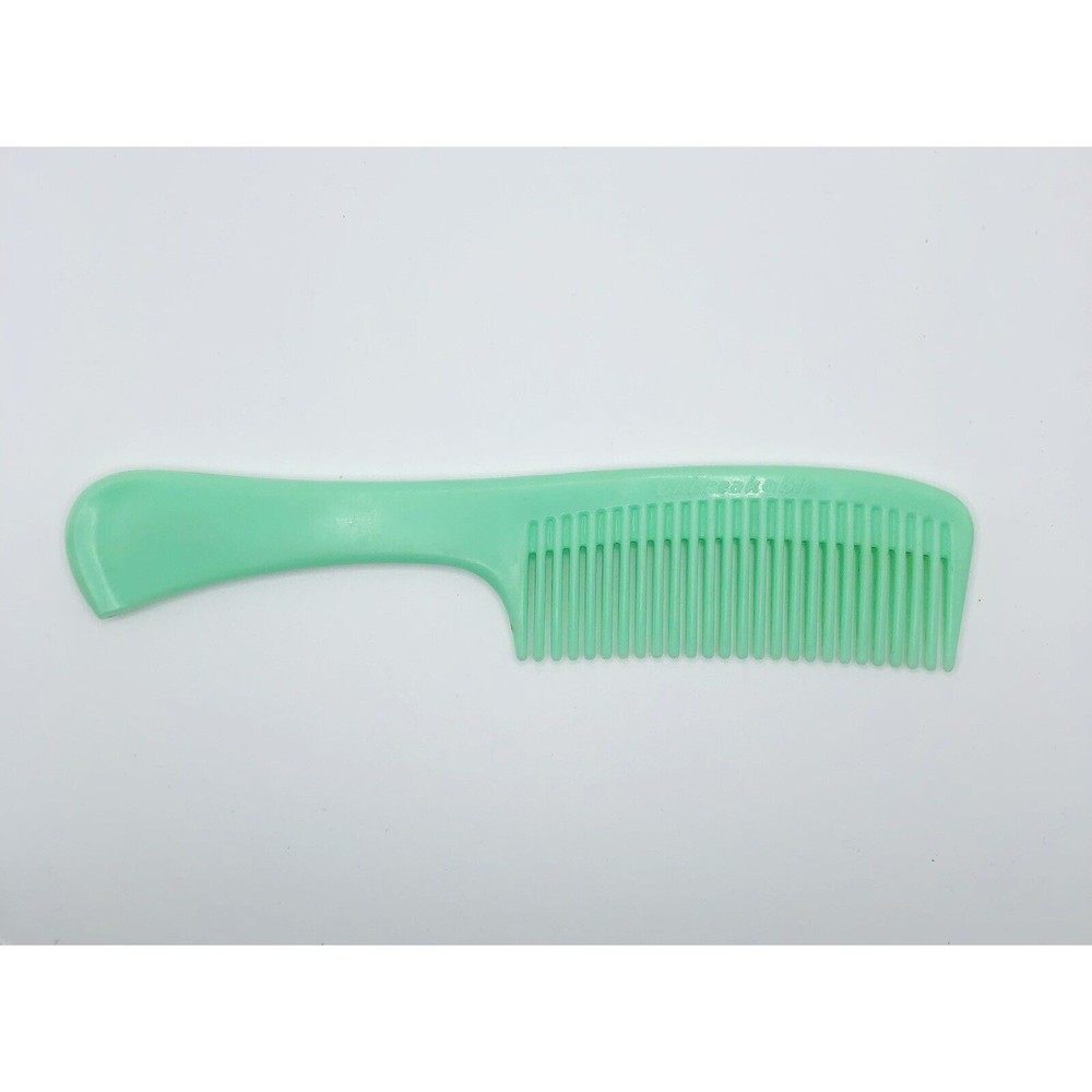 Vintage Unbreakable Wet Dry Comb Green Hard Plastic Unbranded Prop